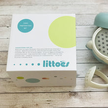 Load image into Gallery viewer, Blue food prep set with its gift ready box.