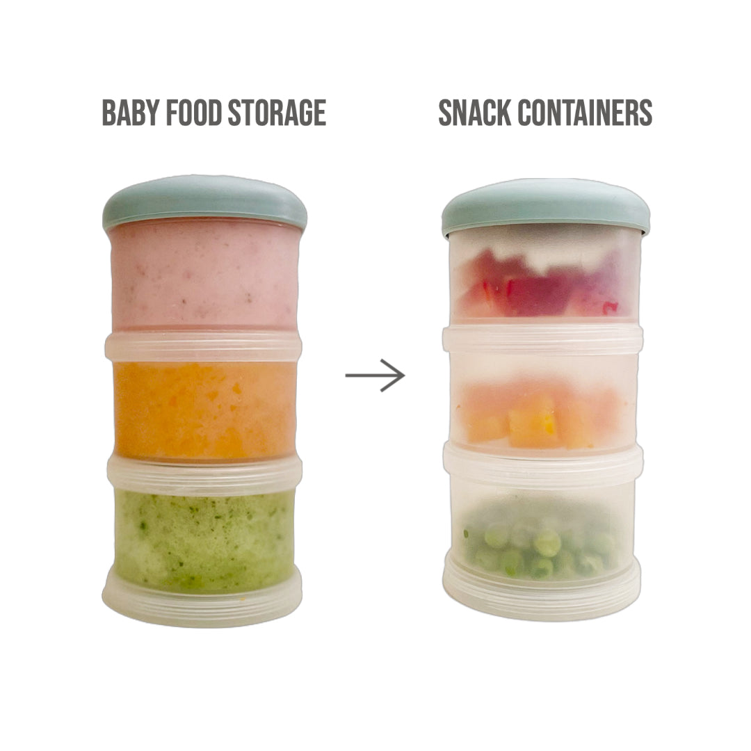 Baby Food Storage Stackable Beige