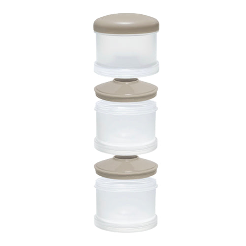 Formula Containers with beige cover and individual beige spouts.