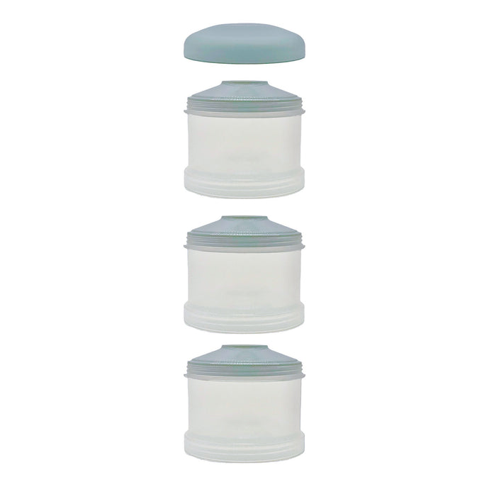 Blue top cover and individual spouts of formula containers